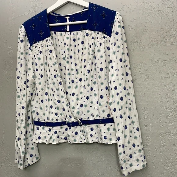 NWT Free People “Where We Roam” Bohemian Floral Bolero Top - Picture 4 of 10